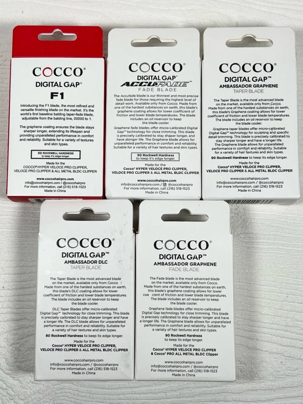 Cocco Digital Gap Replacement Clipper Blade Bundle